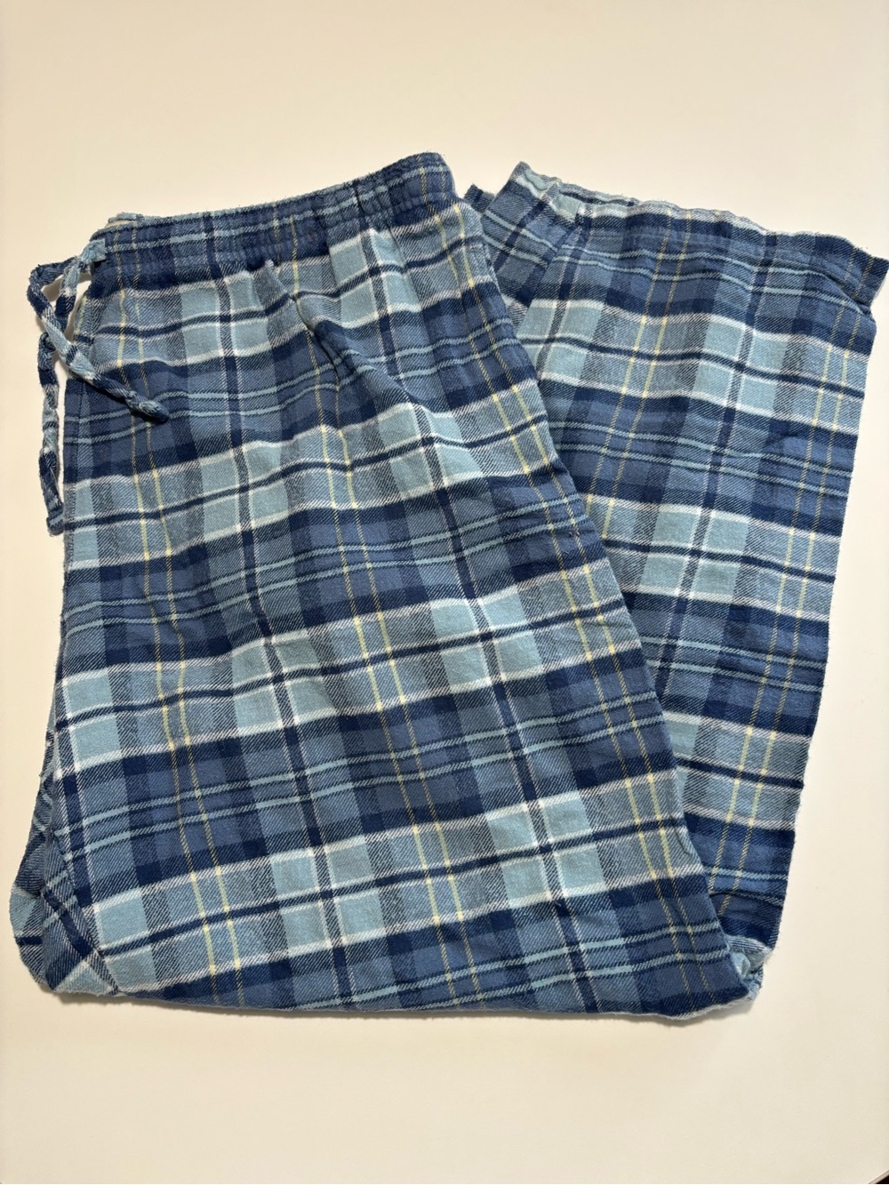 Canyon Guide Blue & White Cotton Flannel Pajama Pants